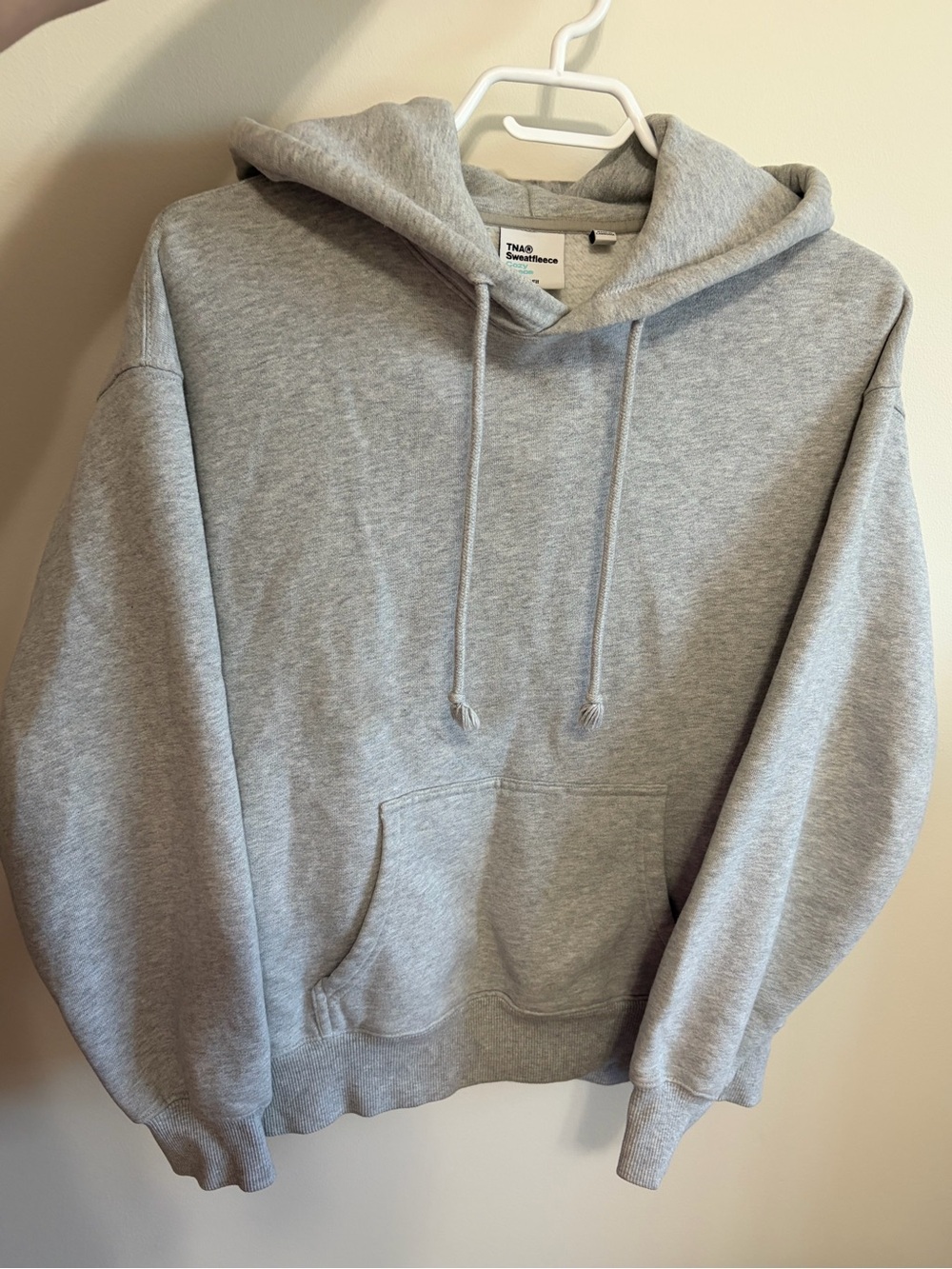 TNA Light Gray Men's Pullover Hoodie - Classic Drawstring Sweatshirt